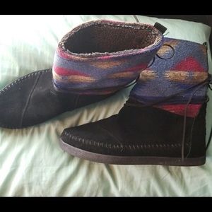 TOMS Tribal Suede and Wool Boots NWOT